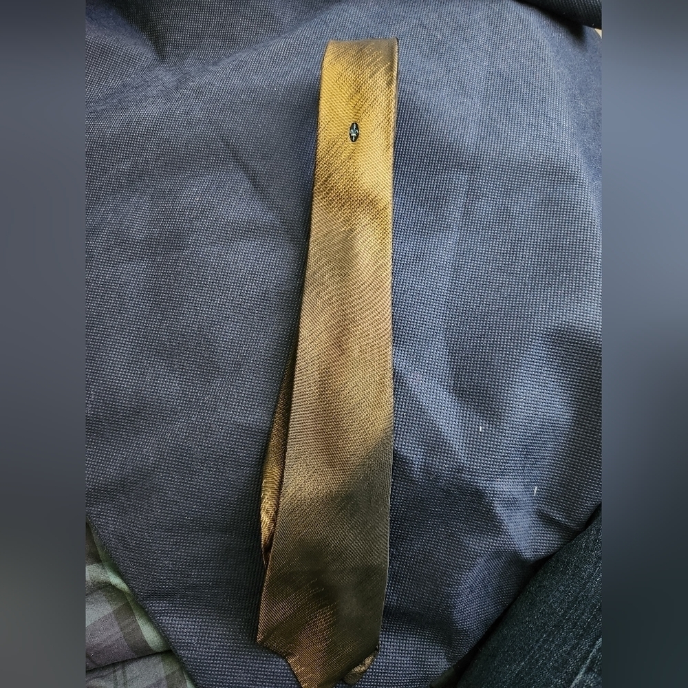 50s Tie, Smoothie Button Down Tie, Short Brown Necktie, Skinny Tie